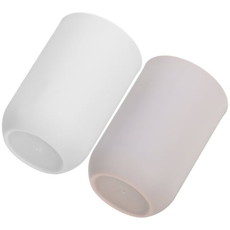 ROSENICE 2Pcs White PP Mouthwash Cup for Adults Simple and Reusable Bathroom Cups