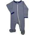 thumbnail image 2 of Wonder So Soft Modal by Wonder Nation Baby Unisex Two-Way Zipper Footed Sleep N Play Pajamas, 2-Pack, Sizes Preemie-6/9 Months, 2 of 4