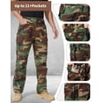 thumbnail image 3 of Pantalones tácticos con bolsillos cargo resistentes al agua FREE SOLDIER Camuflaje, 3 of 7