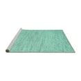 thumbnail image 2 of Ahgly Company Machine Washable Indoor Square Abstract Turquoise Blue Contemporary Area Rugs, 7' Square, 2 of 4