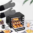 thumbnail image 2 of 6 Pcs Silicone Oven Mitts and Pot Holder Grey Set with Green Pinch Finger Protector Thicken Heat Resistant Baking Cooking, 2 of 6
