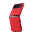thumbnail image 6 of TECH CIRCLE Leather Case for Samsung Galaxy Z Flip 3 Lichee Pattern Non-Slip Design Slim Thin Shockproof Case For Samsung Galaxy Z Flip 3,Red, 6 of 6