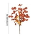 thumbnail image 3 of Tallo de hoja de dinero artificial de Acción de Gracias | Rama de hoja de otoño de naranja falsa de 50cm | Simulación de tela Decoración de poste alto | Centro de mesa de otoño | 1 Pieza, 3 of 7