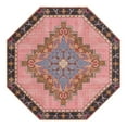 thumbnail image 3 of Unique Loom Timeless Collection Area Rug - Thomas (5' Octagon Pink/Blue), 3 of 7