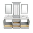 thumbnail image 6 of Ariel Stafford 85 In. Double Rectangle Sink Bathroom Vanity Set With Carrara White Quartz Countertop 1.5 Edge In Grey, 6 of 8