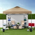 thumbnail image 6 of Best Choice Products 10x10ft Easy Setup Pop Up Canopy, Portable Tent w/ Side Wall, 1-Button Push, Case - Dark Green, 6 of 8