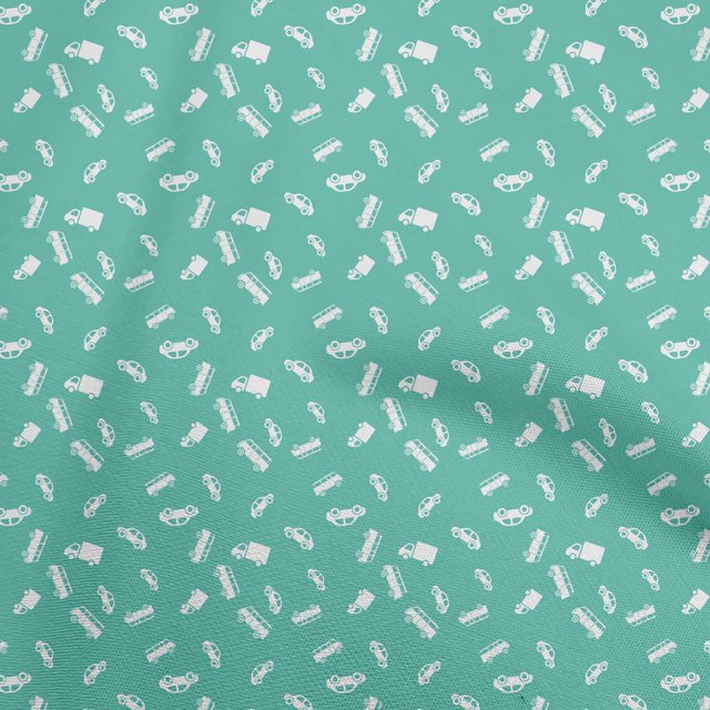 oneOone Georgette Viscose Sea Green Fabric Car Fabric For Sewing Printed Craft Fabric By The Yard 42 Inch Wide