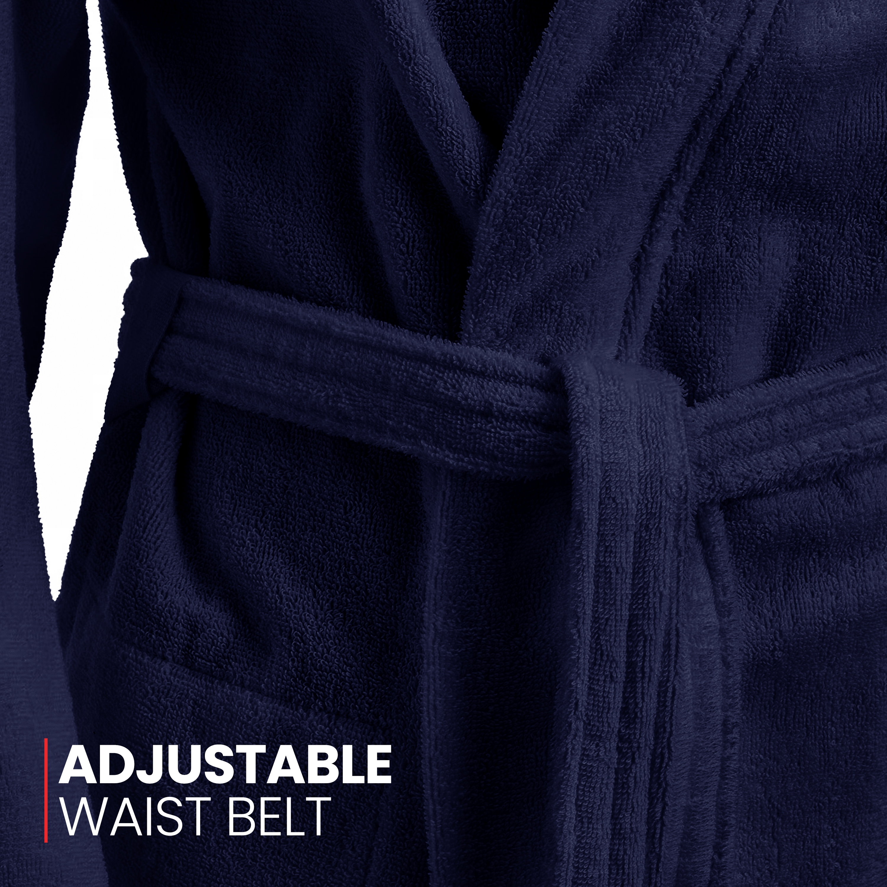 Peignoir De Bain Homme En Tissu Éponge – Capuche, Ceinture Et Poches | Chaud Et Doux Pour La Maison - 9
