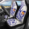 thumbnail image 2 of KUIFORTI Automotive Seat Cover Blue Hawaiian Hibiscus Breathable Universal Car Seat Covers Full Set of 4 Pieces, Interior Cover for Car Truck Van, 2 of 6