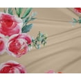 thumbnail image 4 of oneOone Polyester Lycra Fabric Leaves & Peach Floral Watercolor Print Fabric BTY 56 Inch Wide, 4 of 4