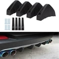 thumbnail image 4 of Alerón De Parachoques Trasero, 4 Piezas Protector De Parachoques Trasero Material PP Negro Fácil Instalación Fiabilidad Para Mantenimiento Reemplazo Universal Cergrey Rear Bumper Lip, 4 of 8