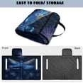 thumbnail image 5 of COEQINE Quilted Seat Cover for Golf Carts, Includes Carry Handle for Bag-Style Folding, Universal Fit Most 2-Seaters, 4 Storage Pockets, Ideal Gift for Golfers, Blue Dragonfly Flower, 5 of 8