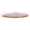 thumbnail image 2 of Round 27.56" Oak Lazy Susan Organizer Wooden Turntable Wood Tray For Table, 2 of 17