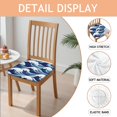 thumbnail image 2 of Waves Pattern Seat Covers for Dining Room Chairs Set Of 4,Stretch Printed Washable Chair Seat Cover with Elastic Ties and Button,Removable Waterproof Couch Cushion Covers, 2 of 6