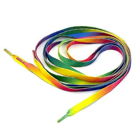 

Colorful Flat Shoelaces for Sneakers - Rainbow Gradient Design