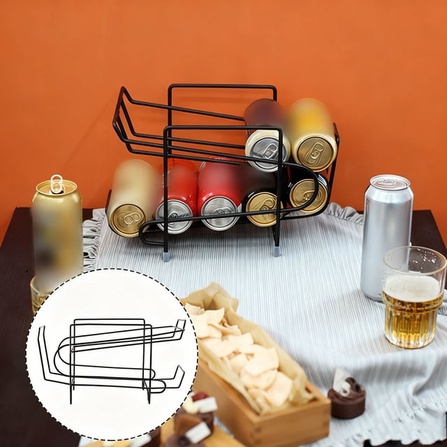BRIGHTFUFU 1Ud Estante Para Almacenamiento En Refrigerador De Cocina Material Resistente Color Negro