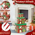 thumbnail image 4 of Christmas Gift Boxes with Lids Reusable Stackable Nesting Boxes Unique Big Decorative Santa Claus Gift Storage Boxes for Xmas Party Supplies 3Pcs Set 2, 4 of 7