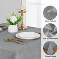 thumbnail image 6 of JIUZHEN Faux Linen Square Tablecloth - Wrinkle and Stain Resistant Washable Table Cloth for Kitchen Dining Room Holiday Table Cover for Party Dinner Picnic, Grey, 60 x 60 Inch, 6 of 8