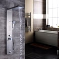 thumbnail image 2 of Brushed Nickel Shower Panel Column Tower w/ Body Jets +Waterfall Bathroom Shower, 2 of 10