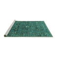 thumbnail image 2 of Ahgly Company Machine Washable Indoor Rectangle Oriental Turquoise Blue Industrial Area Rugs, 4' x 6', 2 of 4