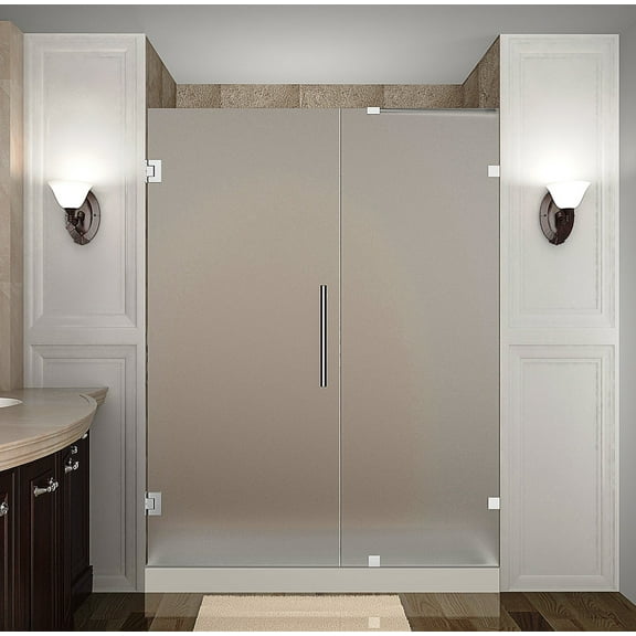Aston Sdr985f-60-10 Nautis 60" Wide X 72" High Frameless Hinged Shower Door - Chrome