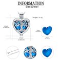 thumbnail image 2 of Tree of Life Cremation Urn Ashes Necklace for Women Men Hollow Heart Cremation Ash Pendant Loved One Memorial Jewelry, 2 of 8