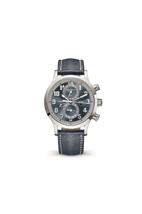 Pre-Owned Patek Philippe Calatrava Pilot Travel Time Chronograph 5924G  18k White Gold Ref. 5924G-001