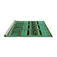 thumbnail image 2 of Ahgly Company Machine Washable Indoor Rectangle Oriental Turquoise Blue Industrial Area Rugs, 2' x 4', 2 of 4
