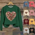 thumbnail image 4 of Baqcunre Crewneck Sweatshirts Love Heart Print Sweater Crew Neck Shirt Pullover Sweatshirt(Grey S-XXL),Womens Sweatshirt Womens Tops Valentine'S Day Shirts For Women, 4 of 4
