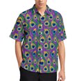 thumbnail image 3 of Camisas hawaianas con estampado 3D de pájaros, flamencos y loros para hombre, camisa de playa para vacaciones, blusa de solapa de manga corta a la moda, ropa de calle, 3 of 5