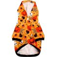 thumbnail image 4 of Sudadera con capucha de Halloween para mascotas, diseño de calabaza, divertida ropa de cachorro fantasma para perros y gatos pequeños (S, amarillo), 4 of 5