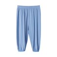 thumbnail image 1 of PMVFHDE Girls Pants Kids' Loose Solid Color Jogging Slacks 3 12 Years Old Dark Blue,6-7 Years, 1 of 4