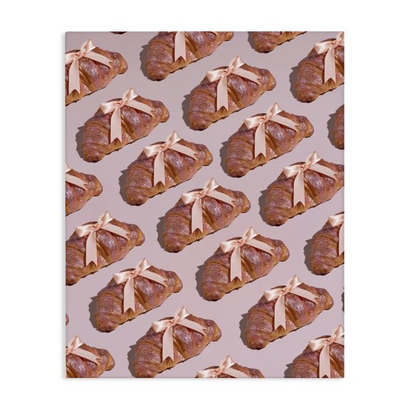 Stupell Industries Glam Croissants with Ribbons Pattern Canvas Art, 16 x 20, by LISH Creative