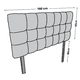 thumbnail image 5 of Cabecera El Bazar Store Linq Queen Beige Moderna abotonada Ajuste de altura, 5 of 5