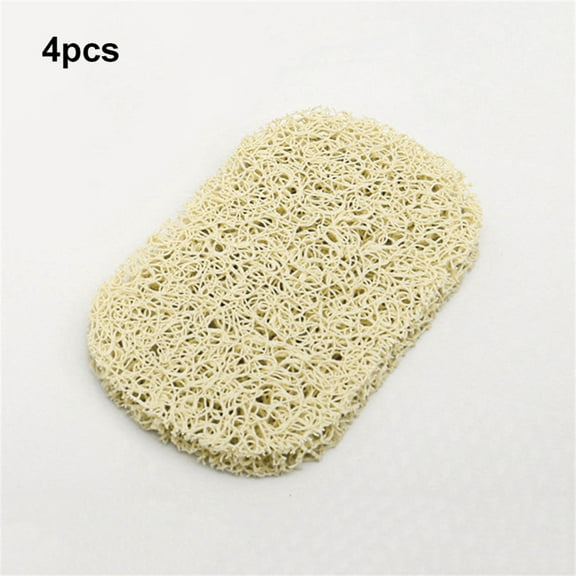 Non-Slip Soap Holder Pad, Self Draining Soap Bar Holder Pads, Soap Saver Dish for Shower Kitchen Bathroom Travel Hotel Cleaning Supplies, 4 Piece Set