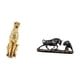 thumbnail image 5 of Figura de guepardo,Figura de guepardo dorado,adorno de escritorio moderno,Estatua de escritorio,Figura decorativa de pelea de toros y osos,Colecciones de esculturas de toros,artesanía de, 5 of 8