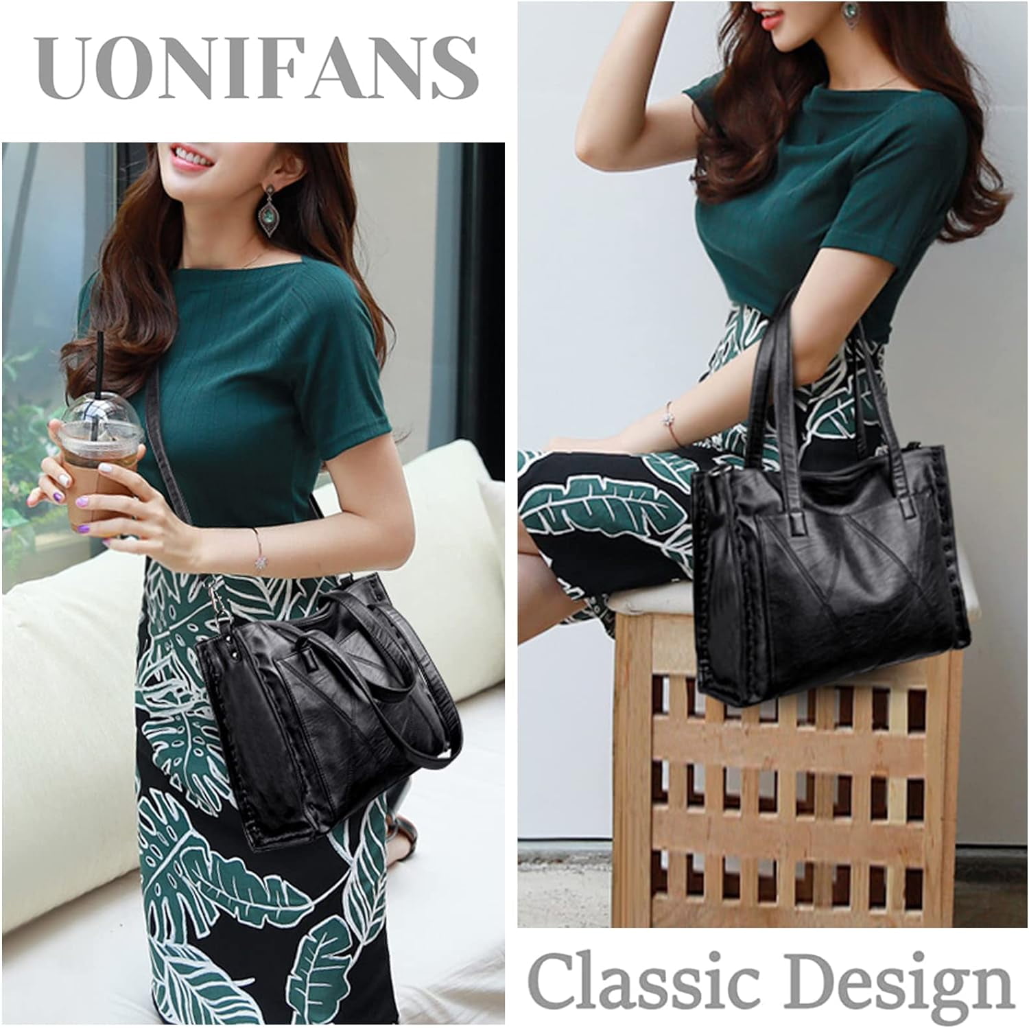 Handbag for Women Crossbody Shoulder Bag Vegan Leather Tote Top Handle Hobo Bags Large Capacity