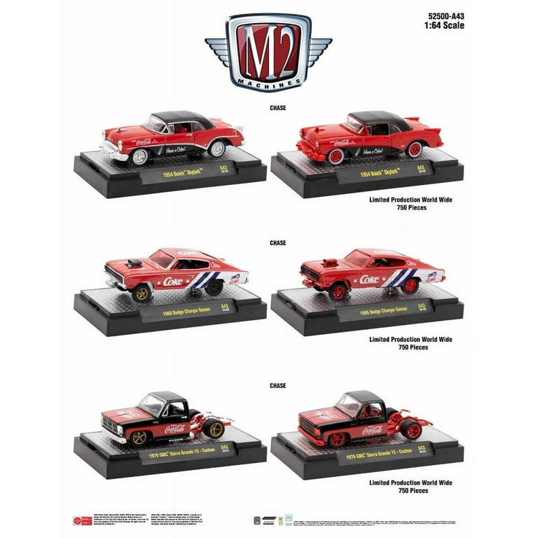 TSM 1954 ビュイック センチュリー ラ カレラ 1/43 コカ・コーラ M2 Machines Coca-Cola Release A43 1954 Buick Skylark - Walmart.com