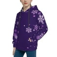 thumbnail image 2 of Sigee Crystal Purple Snowflake for Boys and Girls Youth Hoodie Kids Clothes Boys' Fashion Sweatshirts-Medium, 2 of 6