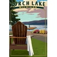 thumbnail image 1 of Torch Lake, Michigan, Adirondack Chairs (12x18 Wall Art Poster, Room Decor), 1 of 3