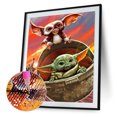 thumbnail image 2 of Cuadros Decorativos 5D DIY Diamond Painting Kits Full Square Drill Dos Yoda Mosaic Picture Wall Art Likrtyny embutido en tela, 2 of 9