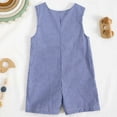 thumbnail image 5 of Baby Bubble Romper Boy Newborn Baby Boys Sleeveless Seersucker Romper One Piece Straps Overalls Striped Jumpsuit Summer Smocked Clothes, 5 of 5
