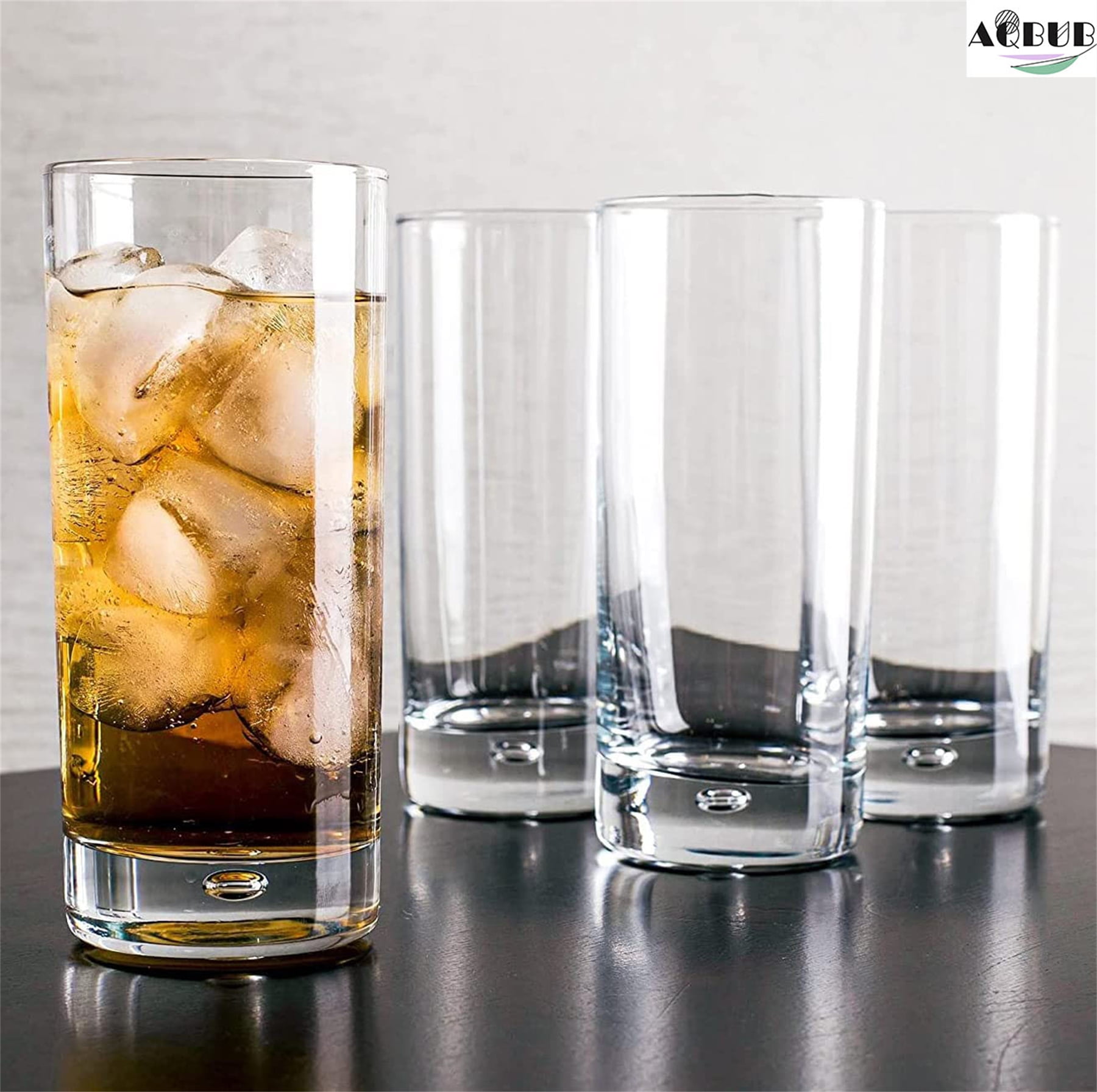 A set of 4 lead-free crystal transparent drinking glasses, elegant ...