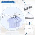 thumbnail image 4 of Perchero montado en la pared, colgador de ropa montado en la pared, rotación de 90° Perchero plegable montado en la pared para baño, dormitorio, lavadero (plata, 2 piezas + barra) brillar Electrónica, 4 of 5