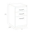 thumbnail image 7 of Hirsh 23" Deep Mobile Pedestal File Cabinet 3 Drawer Box-Box-File, Letter Width, Charcoal, 7 of 7