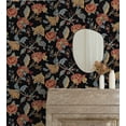 thumbnail image 5 of NextWall  Kianna Jacobean Peel and Stick Wallpaper 20.5 in. W x 18 ft. L - Ebony, 5 of 12