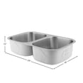 thumbnail image 2 of DAX 50/50 Double Bowl Undermount Kitchen Sink - 29" x 18" - 18G - Stainless Steel, 2 of 8