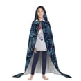 thumbnail image 3 of Honeii Hawaiian Style Print Poncho Cape, Cloak Coat, Snuggly Hooded Wearable Blanket, Hooded Cape For Teenagers,Halloween Costumes-Medium, 3 of 7