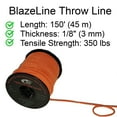 thumbnail image 6 of Blaze Line 100% Polyester Arborist Climbing Throw Line Rope 3 mm (1/8 in) 150 ft Spool Cord 350 lbs Tensile Strength (Bright Orange), 6 of 11