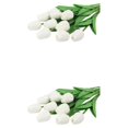 thumbnail image 1 of Monstrate 10X Artificial PU simulación flores falsas ramo flores boda interior jardín fiesta jarrón accesorios decoración blanco Blanco 2Conjunto, 1 of 6